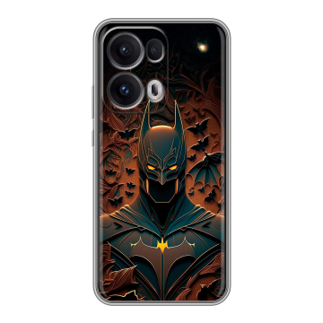Силиконовый чехол на OPPO Reno13 Pro с принтом Batman Бэтмен