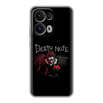Силиконовый чехол на OPPO Reno13 Pro с принтом Death note Тетрадь смерти Силиконовый чехол на OPPO Reno13 Pro с принтом Death note Тетрадь смерти
