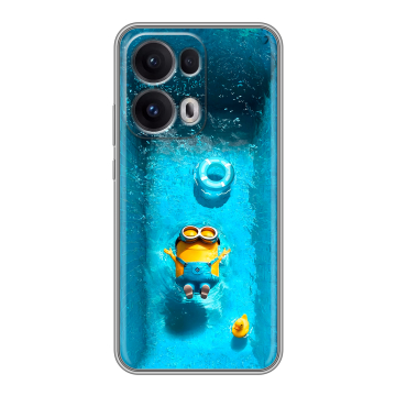 Силиконовый чехол на OPPO Reno13 Pro с принтом Миньоны