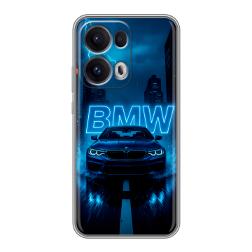 Силиконовый чехол на OPPO Reno13 Pro с принтом BMW БМВ Силиконовый чехол на OPPO Reno13 Pro с принтом BMW БМВ