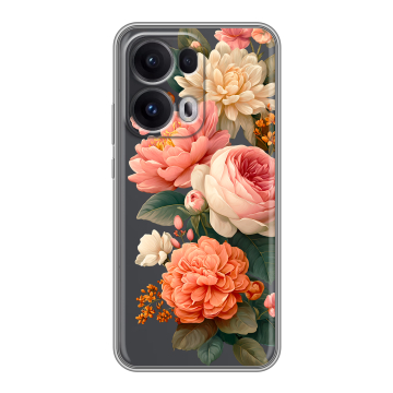 Силиконовый чехол на OPPO Reno13 Pro с принтом цветы