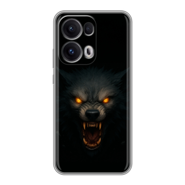 Силиконовый чехол на OPPO Reno13 Pro с принтом Волк