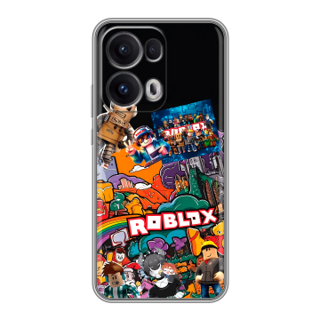 Силиконовый чехол на OPPO Reno13 Pro с принтом Roblox Роблокс Силиконовый чехол на OPPO Reno13 Pro с принтом Roblox Роблокс
