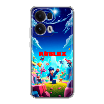 Силиконовый чехол на OPPO Reno13 Pro с принтом Roblox Роблокс