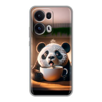 Силиконовый чехол на OPPO Reno13 Pro с принтом смешная панда