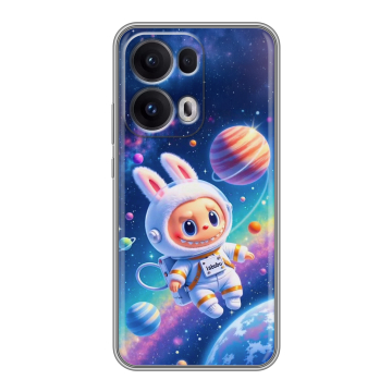 Силиконовый чехол на OPPO Reno13 Pro с принтом Labubu Лабубу