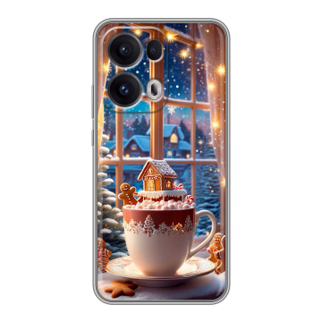 Силиконовый чехол на OPPO Reno13 Pro с принтом Новый год