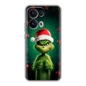 Силиконовый чехол на OPPO Reno13 Pro с принтом Гринч Новый год Рождество