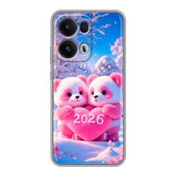 Силиконовый чехол на OPPO Reno13 Pro с принтом Новый год