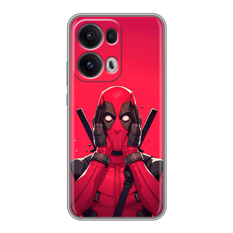 Силиконовый чехол на OPPO Reno13 Pro с принтом Дедпул Deadpool Силиконовый чехол на OPPO Reno13 Pro с принтом Дедпул Deadpool