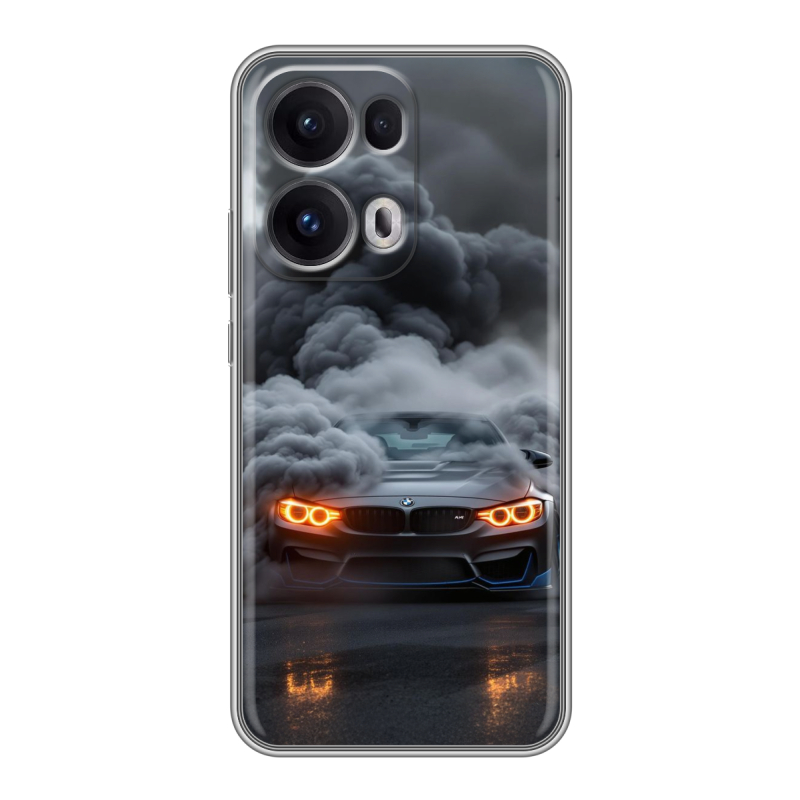 Силиконовый чехол на OPPO Reno13 Pro с принтом BMW БМВ Силиконовый чехол на OPPO Reno13 Pro с принтом BMW БМВ