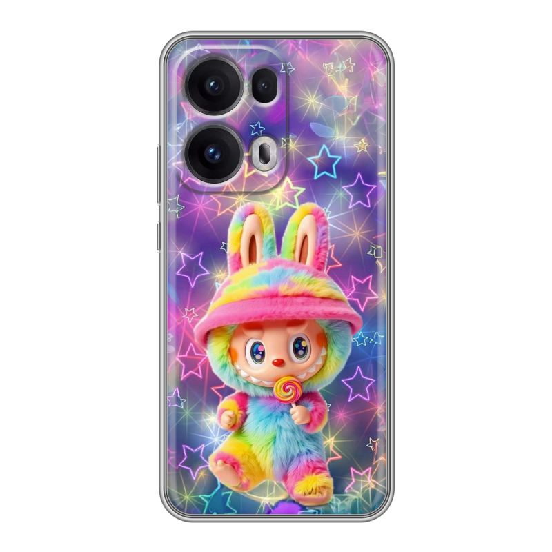Силиконовый чехол на OPPO Reno13 Pro с принтом Labubu Лабубу Силиконовый чехол на OPPO Reno13 Pro с принтом Labubu Лабубу