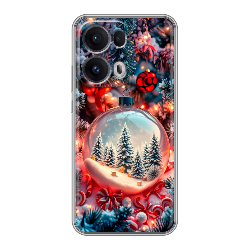 Силиконовый чехол на OPPO Reno13 Pro с принтом Новый год Силиконовый чехол на OPPO Reno13 Pro с принтом Новый год