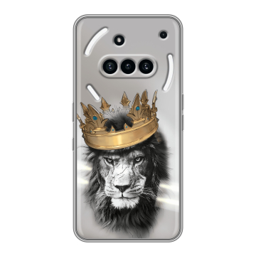 Силиконовый чехол на Nothing Phone (3a) с принтом Лев с короной Силиконовый чехол на Nothing Phone (3a) с принтом Лев с короной
