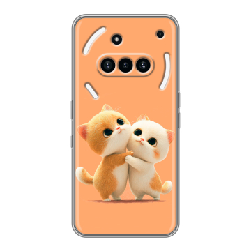 Силиконовый чехол на Nothing Phone (3a) с принтом Милые котики Силиконовый чехол на Nothing Phone (3a) с принтом Милые котики
