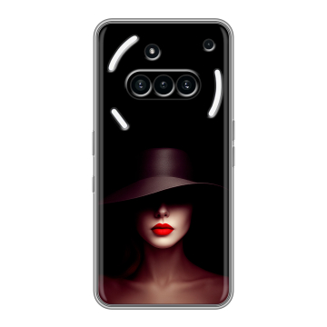 Силиконовый чехол на Nothing Phone (3a) с принтом Девушка в шляпе Силиконовый чехол на Nothing Phone (3a) с принтом Девушка в шляпе