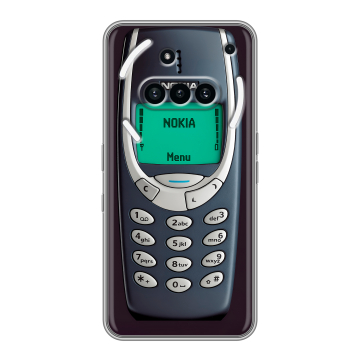 Силиконовый чехол на Nothing Phone (3a) с принтом Старый телефон Силиконовый чехол на Nothing Phone (3a) с принтом Старый телефон