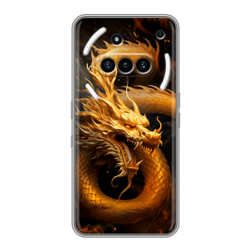 Силиконовый чехол на Nothing Phone (3a) с принтом Золотой дракон Силиконовый чехол на Nothing Phone (3a) с принтом Золотой дракон