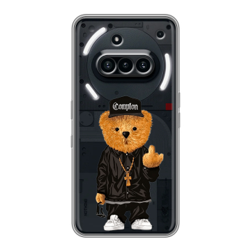 Силиконовый чехол на Nothing Phone (3a) с принтом Мишка Силиконовый чехол на Nothing Phone (3a) с принтом Мишка