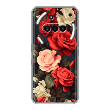 Силиконовый чехол на Nothing Phone (3a) с принтом Розы Силиконовый чехол на Nothing Phone (3a) с принтом Розы