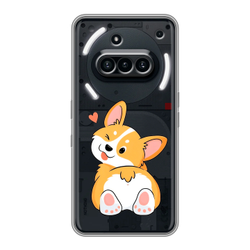 Силиконовый чехол на Nothing Phone (3a) с принтом Корги Силиконовый чехол на Nothing Phone (3a) с принтом Корги