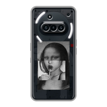 Силиконовый чехол на Nothing Phone (3a) с принтом Мона Лиза Силиконовый чехол на Nothing Phone (3a) с принтом Мона Лиза