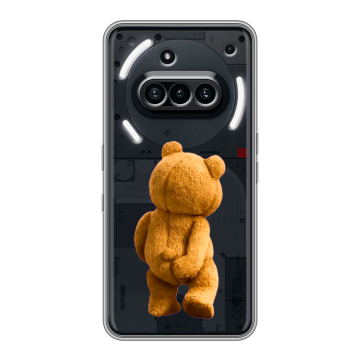 Силиконовый чехол на Nothing Phone (3a) с принтом Медведь