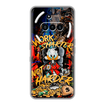 Силиконовый чехол на Nothing Phone (3a) с принтом Дональд Дак Деньги