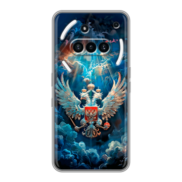 Силиконовый чехол на Nothing Phone (3a) с принтом Герб флаг России Силиконовый чехол на Nothing Phone (3a) с принтом Герб флаг России
