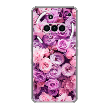 Силиконовый чехол на Nothing Phone (3a) с принтом лавандовые розы Силиконовый чехол на Nothing Phone (3a) с принтом лавандовые розы
