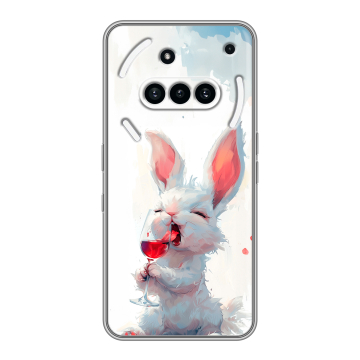 Силиконовый чехол на Nothing Phone (3a) с принтом кролик зайчик Силиконовый чехол на Nothing Phone (3a) с принтом кролик зайчик