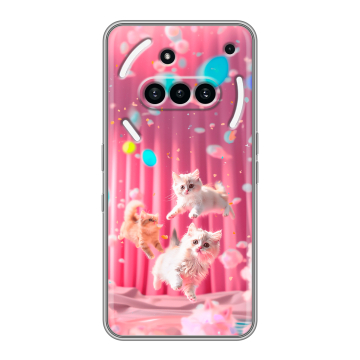 Силиконовый чехол на Nothing Phone (3a) с принтом милые котики Силиконовый чехол на Nothing Phone (3a) с принтом милые котики