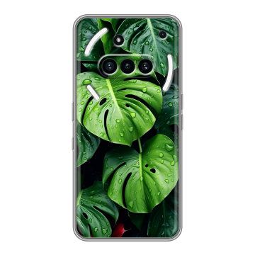 Силиконовый чехол на Nothing Phone (3a) с принтом Листья