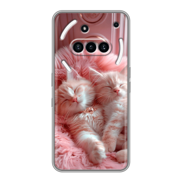 Силиконовый чехол на Nothing Phone (3a) с принтом котята котики Силиконовый чехол на Nothing Phone (3a) с принтом котята котики