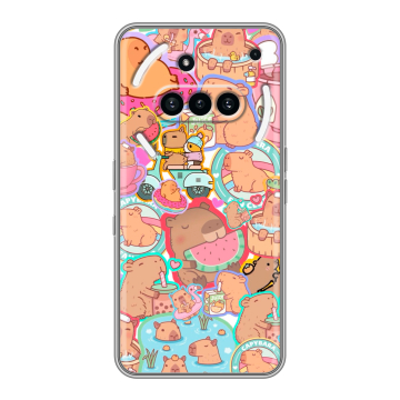 Силиконовый чехол на Nothing Phone (3a) с принтом капибары Силиконовый чехол на Nothing Phone (3a) с принтом капибары