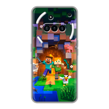 Силиконовый чехол на Nothing Phone (3a) с принтом Майнкрафт Minecraft Силиконовый чехол на Nothing Phone (3a) с принтом Майнкрафт Minecraft