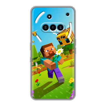 Силиконовый чехол на Nothing Phone (3a) с принтом Майнкрафт Minecraft
