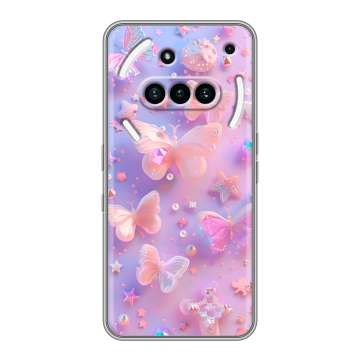 Силиконовый чехол на Nothing Phone (3a) с принтом Бабочки