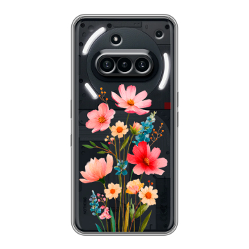 Силиконовый чехол на Nothing Phone (3a) с принтом Цветы Силиконовый чехол на Nothing Phone (3a) с принтом Цветы