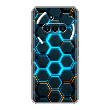 Силиконовый чехол на Nothing Phone (3a) с принтом Неоновые соты Силиконовый чехол на Nothing Phone (3a) с принтом Неоновые соты