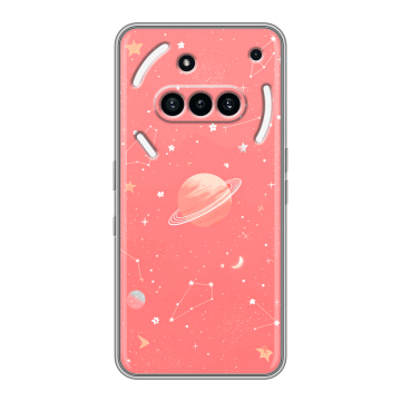 Силиконовый чехол на Nothing Phone (3a) с принтом Розовый космос Силиконовый чехол на Nothing Phone (3a) с принтом Розовый космос