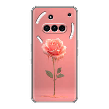 Силиконовый чехол на Nothing Phone (3a) с принтом Розовая роза Силиконовый чехол на Nothing Phone (3a) с принтом Розовая роза