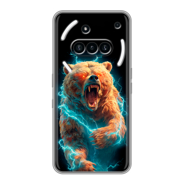 Силиконовый чехол на Nothing Phone (3a) с принтом Медведь Силиконовый чехол на Nothing Phone (3a) с принтом Медведь