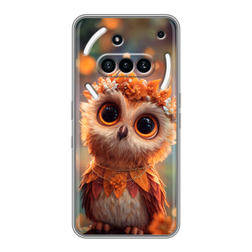 Силиконовый чехол на Nothing Phone (3a) с принтом Милая сова Силиконовый чехол на Nothing Phone (3a) с принтом Милая сова