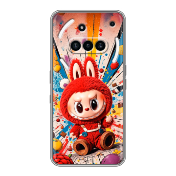 Силиконовый чехол на Nothing Phone (3a) с принтом Labubu Лабубу