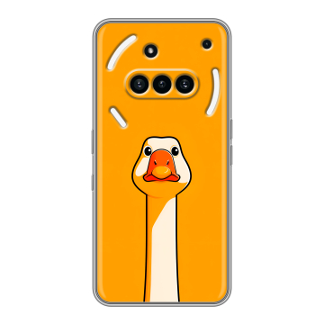 Силиконовый чехол на Nothing Phone (3a) с принтом Смешная утка Силиконовый чехол на Nothing Phone (3a) с принтом Смешная утка