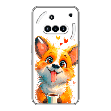 Силиконовый чехол на Nothing Phone (3a) с принтом корги Силиконовый чехол на Nothing Phone (3a) с принтом корги