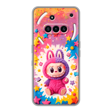 Силиконовый чехол на Nothing Phone (3a) с принтом Labubu Лабубу