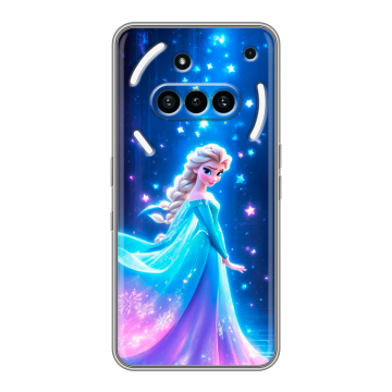 Силиконовый чехол на Nothing Phone (3a) с принтом Холодное сердце Frozen
