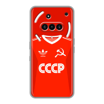 Силиконовый чехол на Nothing Phone (3a) с принтом Флаг Герб СССР Силиконовый чехол на Nothing Phone (3a) с принтом Флаг Герб СССР